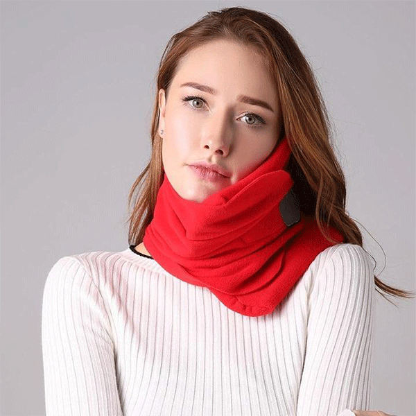 The ULTIMATE Travel Scarf Pillow with Extra Neck Support