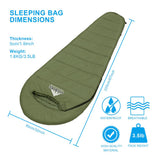 Agemore 220x80cm Envelope Winter Sleeping Bag Electric Heating Camping Sleeping Bag Outdoor Traveling Sleeping Bag Waterproof