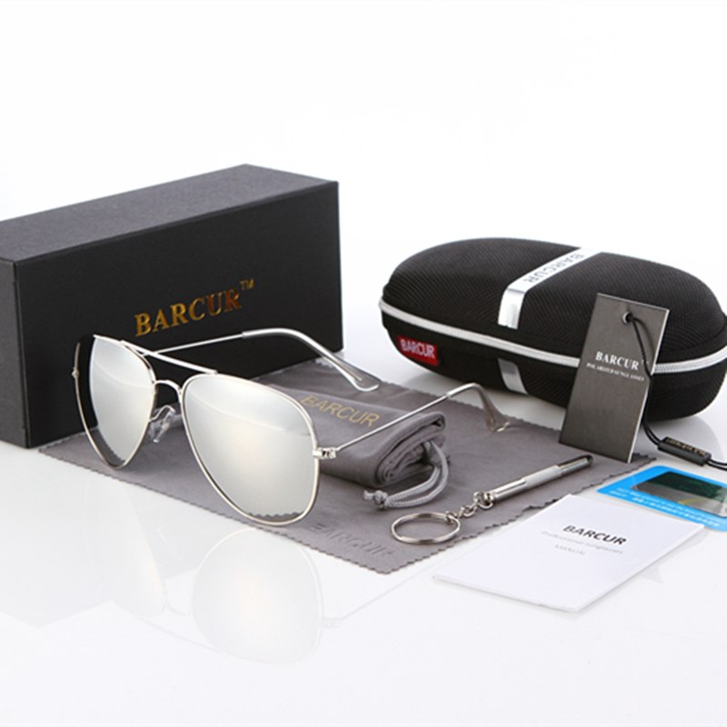 BARCUR Brand HD Driving Sunglasses Men/Women Colorful Reflective Coating Lens BARCUR Sunglasses 3026 Sunglasses Fishing Eyewear