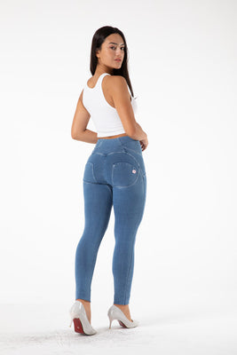 shascullfites melody  butt lifting jeans high waist push up jeggings light blue gym jeans bum lifted denim leggings