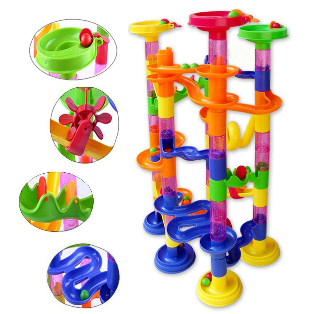 Deluxe Marble Race Game Marble Run Play Set 105pcs Developing