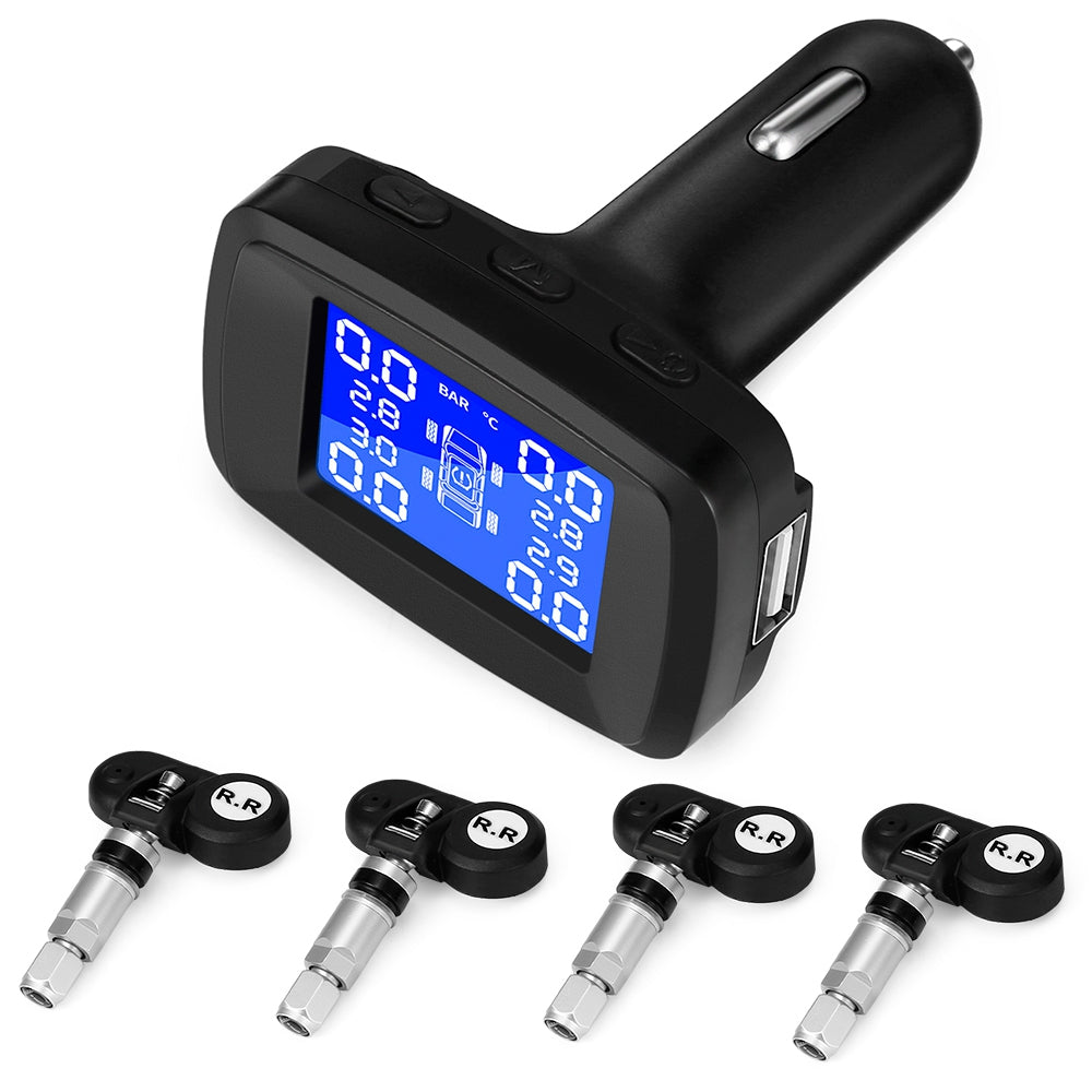 ZEEPIN TY13 Car Tyre Pressure Monitoring System TPMS with 4 Internal Sensors