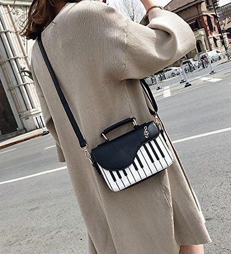 Piano Pattern Purse - The Original Music Keys Leather Handbag and Shoulder Bag