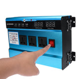 10000W Peak 4 USB Ports Digital Solar Power Inverter Vehicle Converter DC12V/24V/48V to AC220V