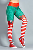 Christmas Printed Leggings Put Hip Elastic High Waist Legging Breathable Merry Christmas Pants