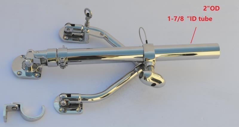 Outrigger Base Wishbone 316 stainless steel game fishing Pair