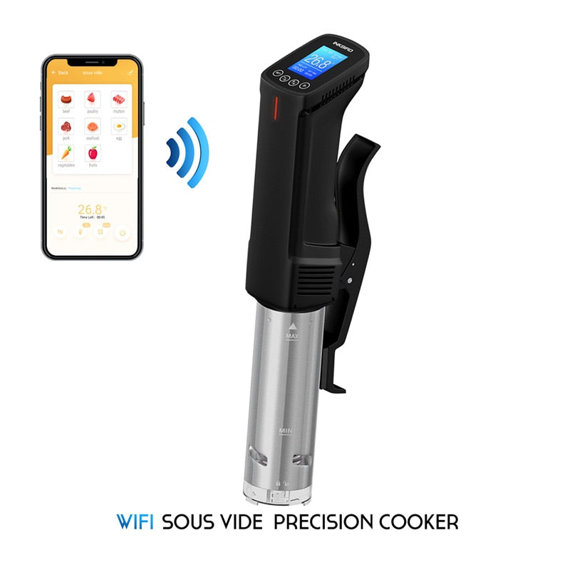 Inkbird Sous Vide WI-FI Culinary Cooker 1000W Precise Temperature&Timer,Stainless Steel Thermal Immersion Circulator for Kitchen