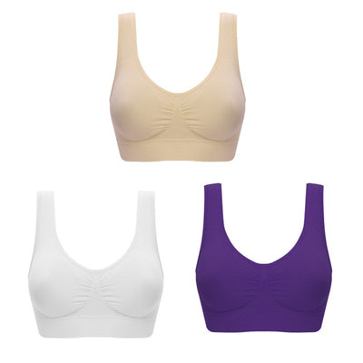 3pcs/set Sexy Women Bra Plus Size Seamless Bra No pad Underwear Wireless Comfortable Active Bralette Brassiere Bra