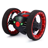 Jumping Car  2.4GHz RC Car with Flexible Wheels Rotation LED Light Remote Control Robot Car