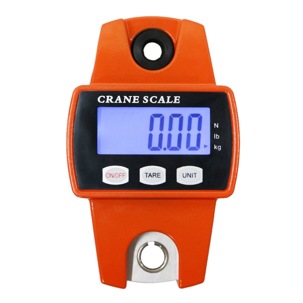 300kg Mini Crane Scale Portable LCD Digital Electronic Stainless steel Hook Hanging Weight Crane Scales Weighing Balance