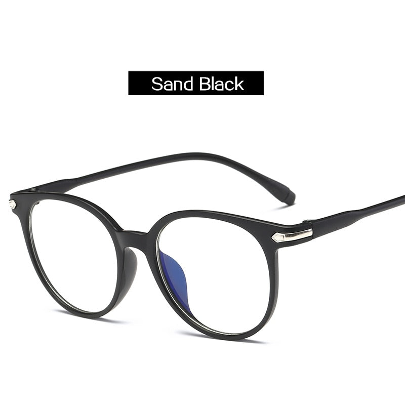 Anti Blue Light Eyeglasses Frame Vintage Round Clear Lens Glasses Optical Spectacle Frame