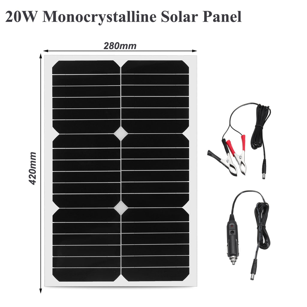 Flexible Solar Panel Plate 12V/5V 10W 20W 30W Solar Charger For Car Battery 12V 5V Phone Battery Sunpower Monocrystalline Cells