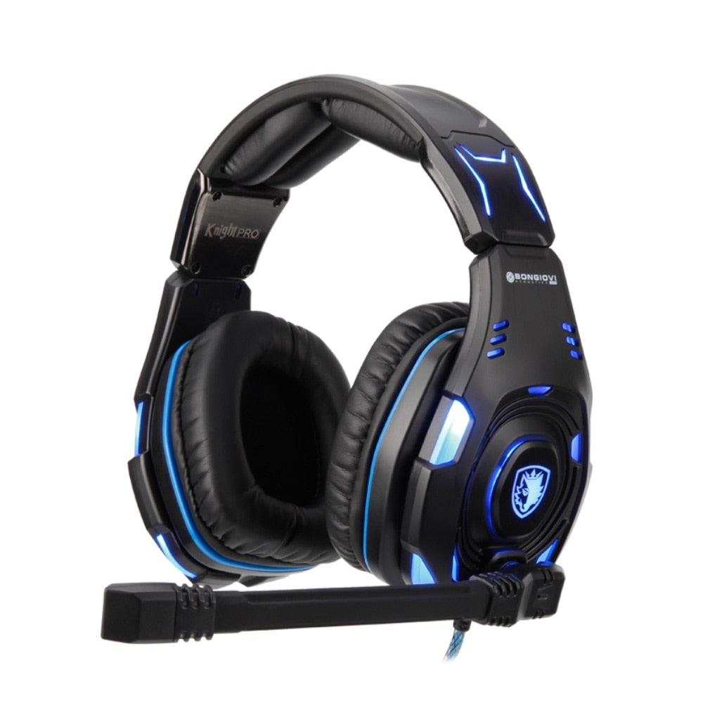 SADES Knight Pro Professional Gaming Headset USB Headphones BONGIOVI Audio Noise-Cancelling