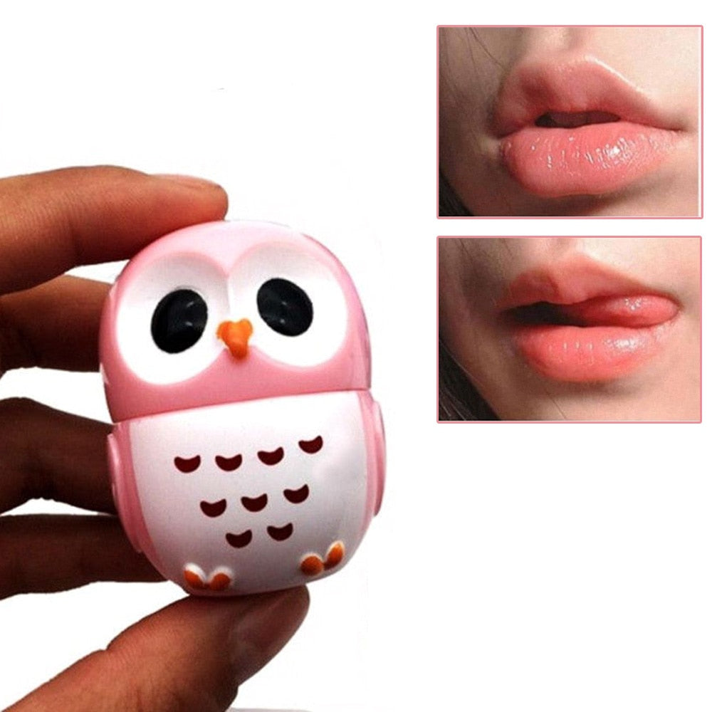 1PC Makeup Owl Candy Color Moisturizing Lip Balm Lipstick Natural Plant Sphere Lip Gloss Stick Fruit Smacker Lipbalm Embellish