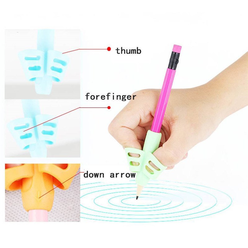 3Pcs/Set Non-toxic Children Pencil Holder Pen Writing Aid Grip Posture Correction Tools Office School Supplies Drop Shipping