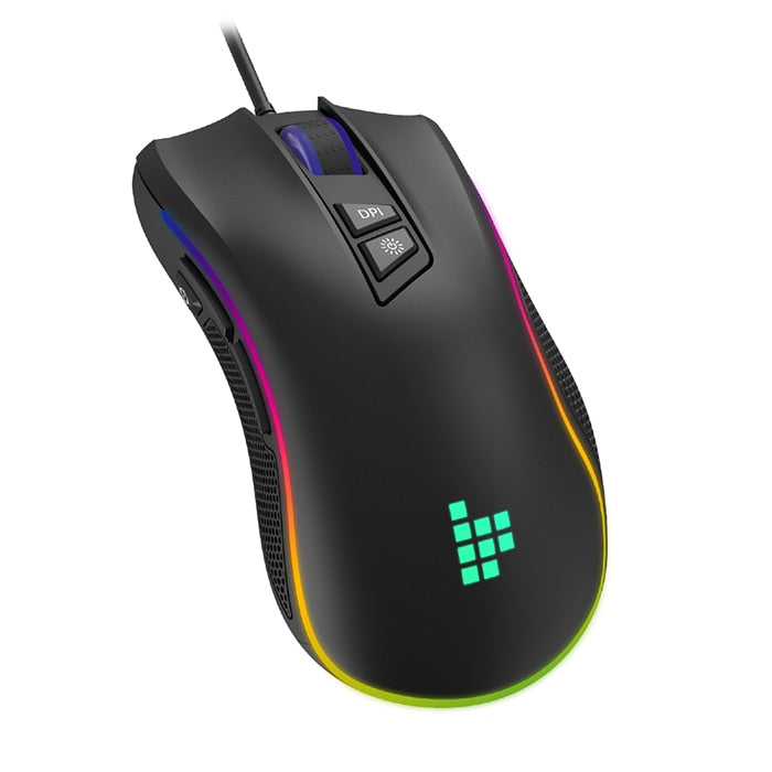 Wired Gaming Mouse Gamer Computer Mouse with 16.8 Million RGB,9 Programmable Buttons,7200 DPI & Sniper Button (Black)