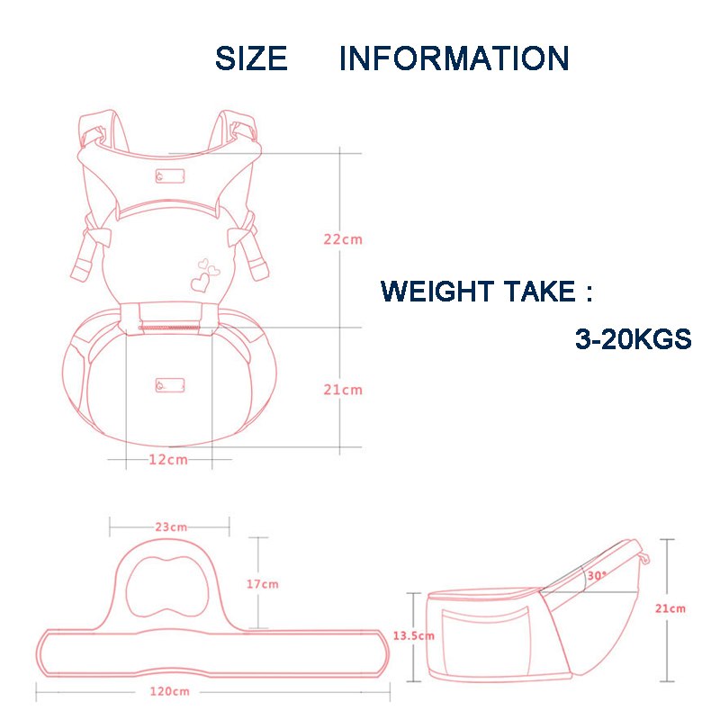 hipseat for newborn and prevent o-type legs style loading bear 20Kg Ergonomic baby carriers kid sling