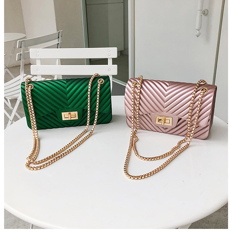 High-class Design Mini Small Women Bags Female Chain Jelly Bag PU Leather Shoulder Bags Handbags for Women 2018 New