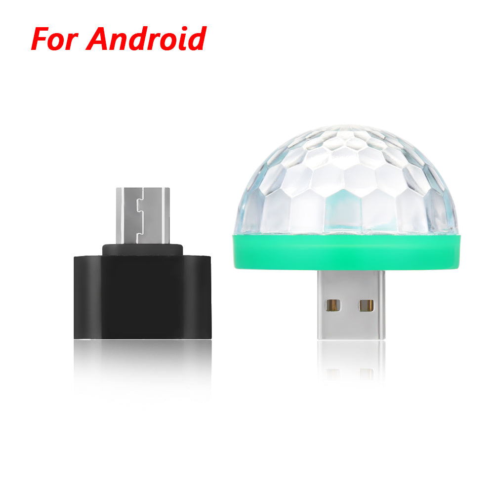 Mini  USB Atmosphere Light DJ RGB Colorful Music Sound Lamp Phone Music Control Magic Mushroom