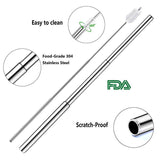 Stainless Steel Telescopic Drinking Straw Portable straw For Travel Reusable Collapsible Metal Drinking Straw With Brush