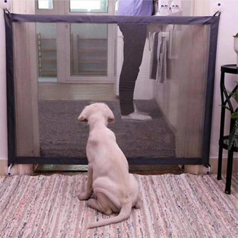 Pet Barrier Portable Folding Breathable Mesh Net Dog Separation Guard Gate Pet Isolated Fence Enclosure Dog Safety Supplies