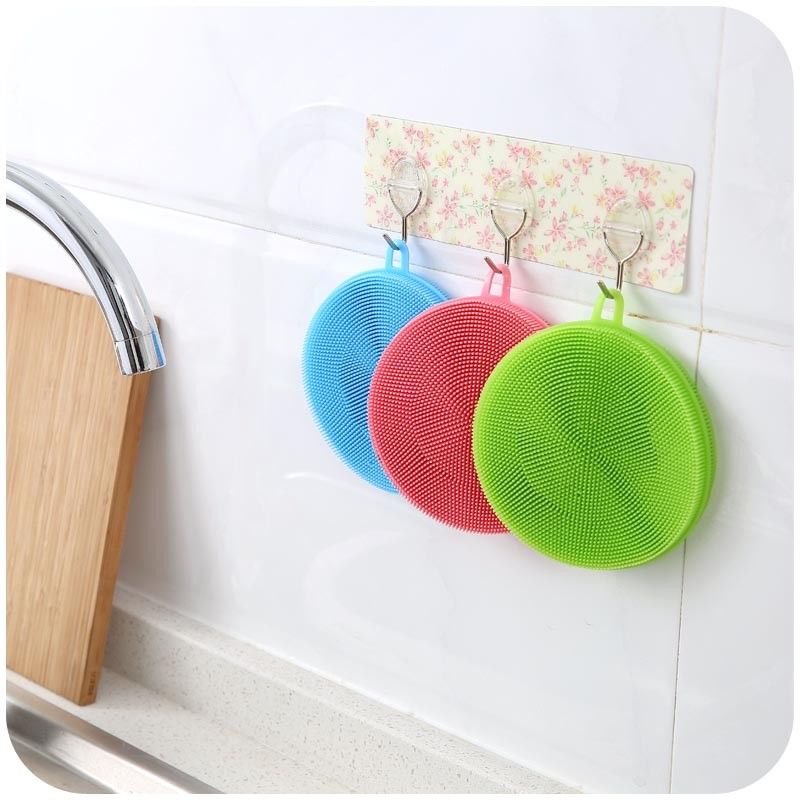 Magic Cleaning Brushes Soft Silicone Dish Bowl Pot Pan Cleaning Sponges Scouring Pads Cooking Cleaning Tool Kitchen Accessories