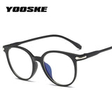 YOOSKE 2019 Women Glasses Frame Men Anti Blue Light Eyeglasses Frame Vintage Round Clear Lens Glasses Optical Spectacle Frame
