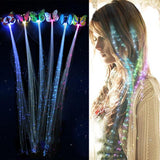 5Pcs LED Flashing Hair Braid Glowing Luminescent Hairpin Novetly Hair Ornament Girls Led Toys New Year Party Christmas Gift