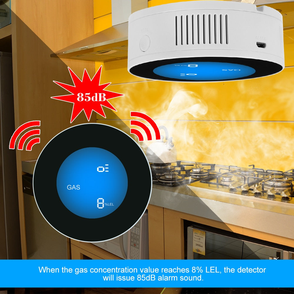 SmartYIBA APP control WiFi Wireless Gas Detector Alarm Sensor Gas Leakage Sensor Natural gas leak detector