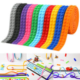 100CM 2X115 Dots Plastic Loops Blocks Toy Adhesive Plastic Tape Kids Adults DIY Building Blocks Base Plate Sticky Backing Tape