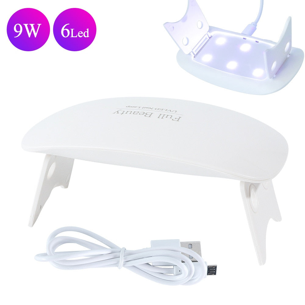 45W UV LED Lamp Nail Dryer For All Gel Polish USB Portable  Fast Dry Smart Timing