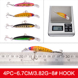 New 56 Pcs / lot Mixed Set Kit Fishing Bait Wobbler Crank Bait Swim Bait With Hook Treble Spinner Quality Professional Fishing