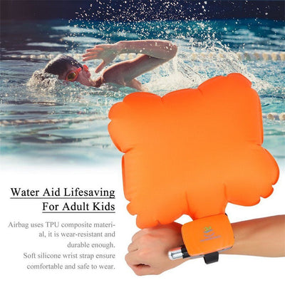 Anti Drowning Portable Lifesaving Bracelet Float Wristband With Co2 Cylinder Inflatable Bladder Outdoor Swim Surf Self Rescue