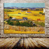Handmade The Harvest (Wheatfields) Reproduction Vincent Van Gogh Oil Painting On Canvas For Home Decor World Famous Paintings