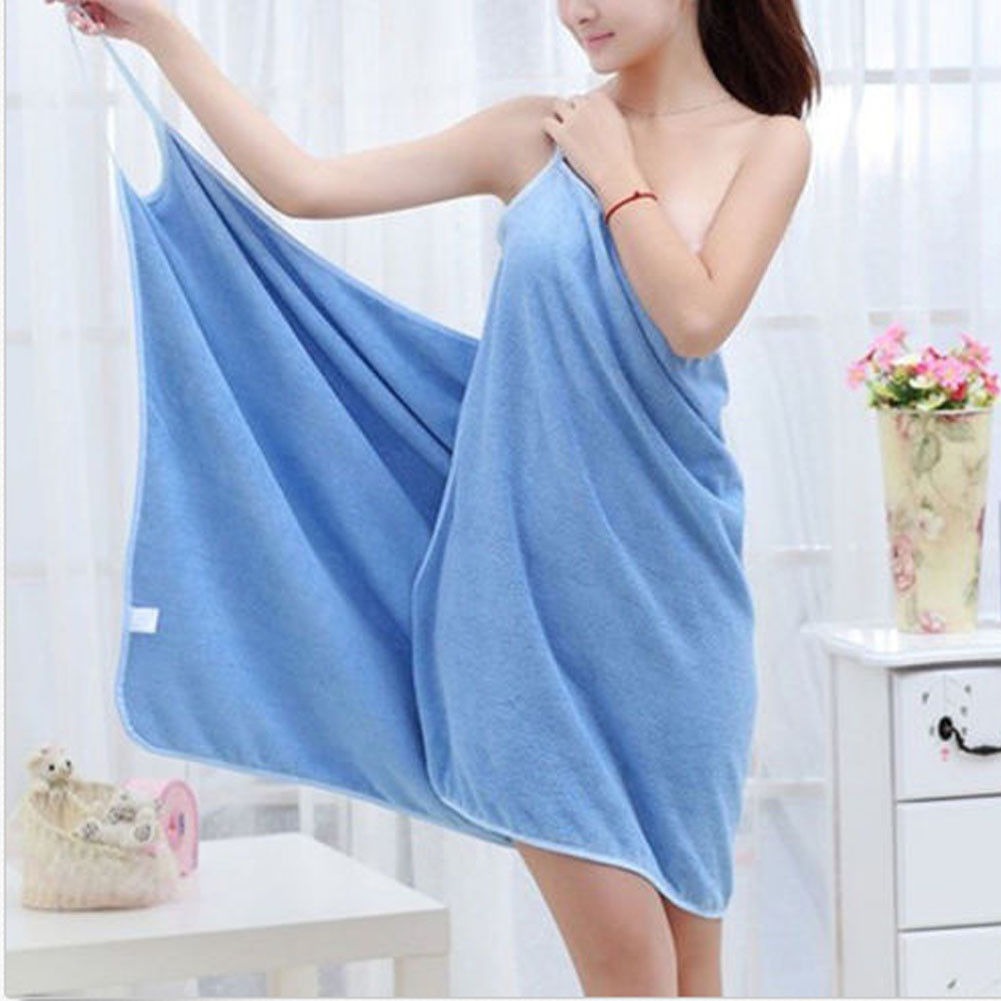Women  Bath Wearable Towel Dress  Fast Drying Beach Spa Magical Nightwear Sleeping