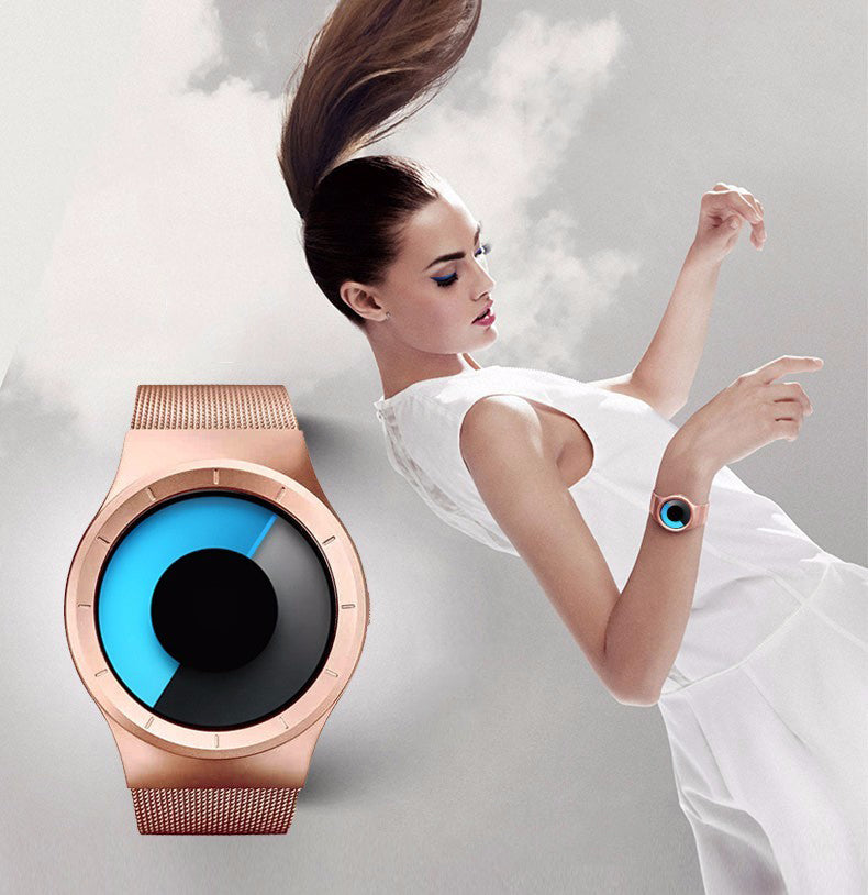 Quartz Watches Top Luxury Brand Casual Stainless steel Mesh Band Unisex Watch Clock Male female Gentleman gift