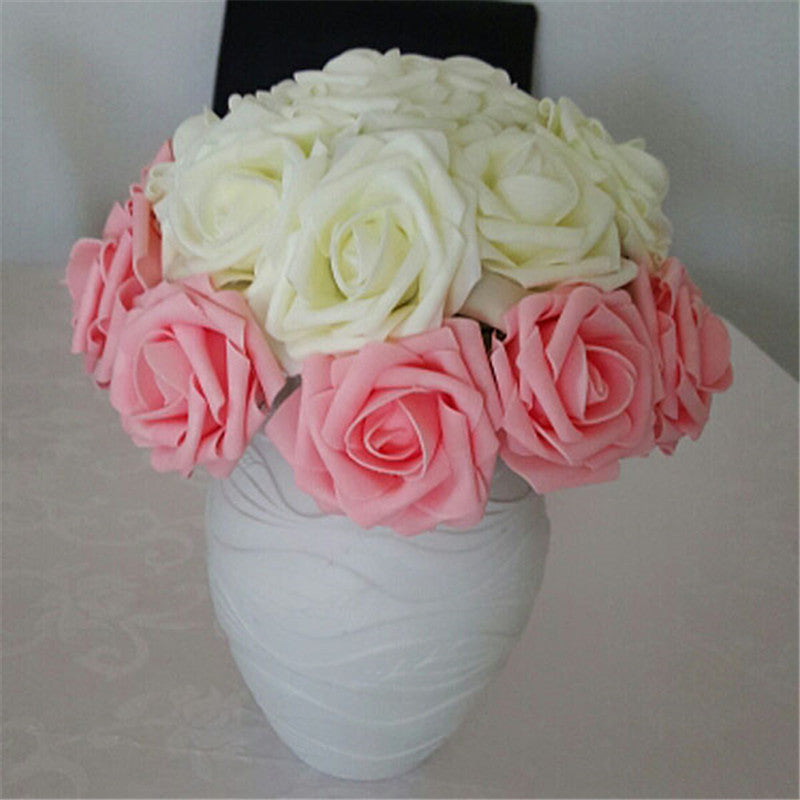 11 Colors 10 Heads 8CM Artificial Rose Flowers Wedding Bride Bouquet