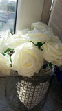 11 Colors 10 Heads 8CM Artificial Rose Flowers Wedding Bride Bouquet