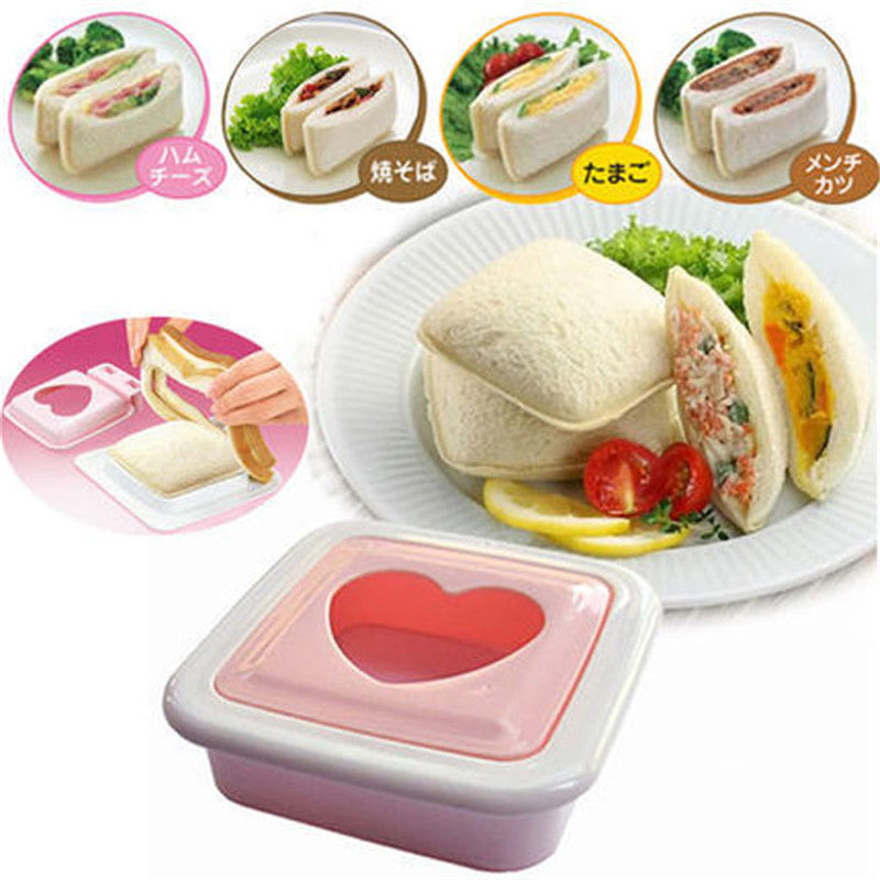 Sandwich Mold Love Heart Shaped Bread Toast Making  Cutter Sandwiches Maker Tool