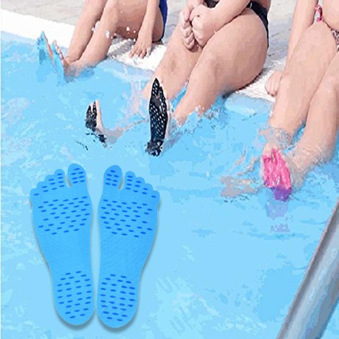 Feet Sticker Stick On Soles Flexible Anti-slip Beach Feet Protection 5 Pairs