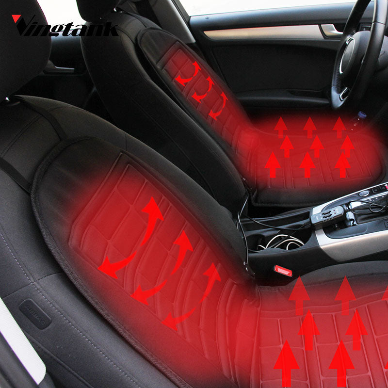 2PCS 12V Universal Fast Thicken Heated Car Seat Cushion Cover