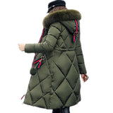 Big fur winter coat thickened parka women