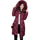 Big fur winter coat thickened parka women