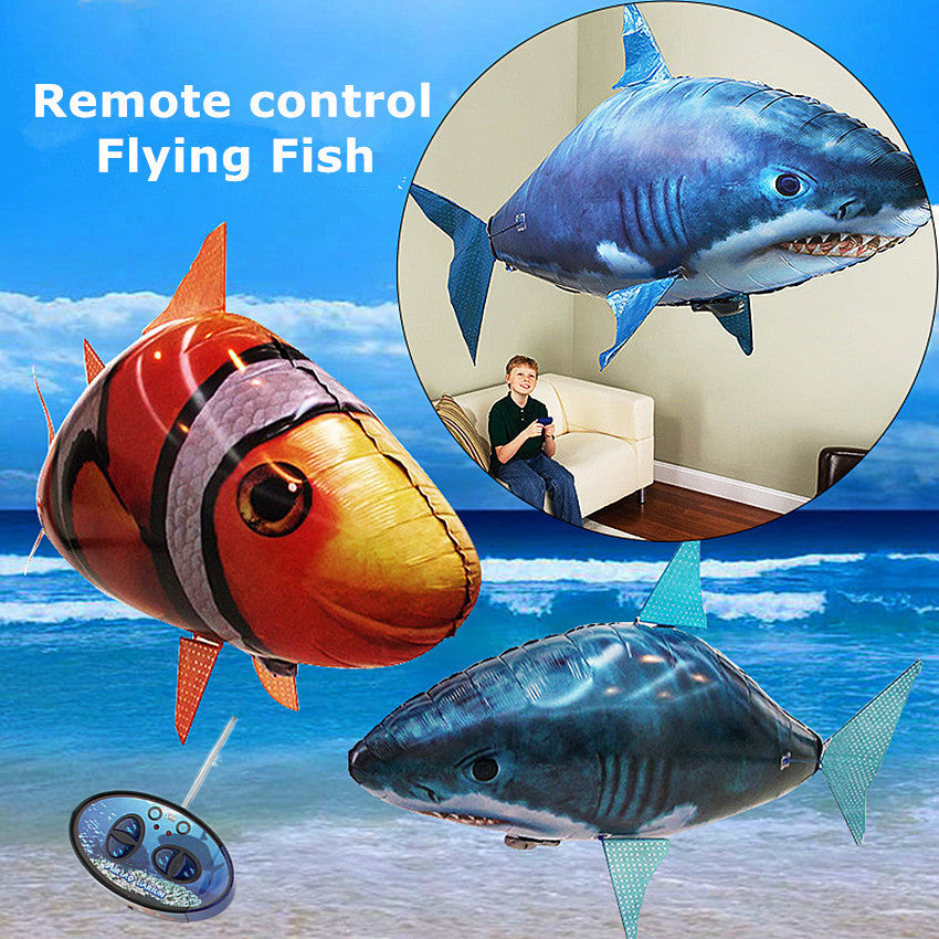 Remote Control Flying Air Shark Toy Clown Fish