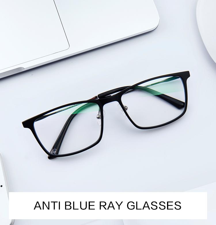 Retro Square Reading Glasses men Anti Blue Ray