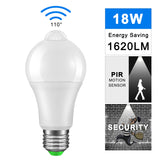 LED PIR Motion Sensor Bulb E27 12W 18W