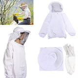 Bee Keeping Beekeeping Jacket Suit with Veil+Goatskin Gloves Beehive Tools Sets